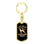 Hunting Will Find You Keychain Stainless Steel or 18k Gold Dog Tag Keyring-Express Your Love Gifts