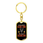 Hunting With A Chnace Of Drinking Keychain Stainless Steel or 18k Gold Dog Tag Keyring-Express Your Love Gifts