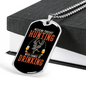 Hunting With A Chnace Of Drinking Necklace Stainless Steel or 18k Gold Dog Tag 24" Chain-Express Your Love Gifts