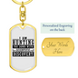 Hunting With Scientific Discovery Keychain Stainless Steel or 18k Gold Dog Tag Keyring-Express Your Love Gifts