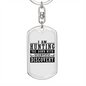Hunting With Scientific Discovery Keychain Stainless Steel or 18k Gold Dog Tag Keyring-Express Your Love Gifts
