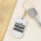 Hunting With Scientific Discovery Keychain Stainless Steel or 18k Gold Dog Tag Keyring-Express Your Love Gifts