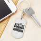 Hunting With Scientific Discovery Keychain Stainless Steel or 18k Gold Dog Tag Keyring-Express Your Love Gifts