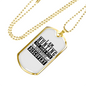 Hunting With Scientific Discovery Necklace Stainless Steel or 18k Gold Dog Tag 24" Chain-Express Your Love Gifts
