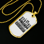 Hunting With Scientific Discovery Necklace Stainless Steel or 18k Gold Dog Tag 24" Chain-Express Your Love Gifts