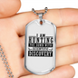 Hunting With Scientific Discovery Necklace Stainless Steel or 18k Gold Dog Tag 24" Chain-Express Your Love Gifts