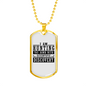 Hunting With Scientific Discovery Necklace Stainless Steel or 18k Gold Dog Tag 24" Chain-Express Your Love Gifts