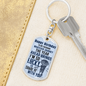 Husband Birthday Lucky Keychain Stainless Steel or 18k Gold Dog Tag Keyring-Express Your Love Gifts