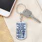 Husband Birthday Lucky Keychain Stainless Steel or 18k Gold Dog Tag Keyring-Express Your Love Gifts
