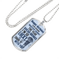 Husband Birthday Lucky Necklace Stainless Steel or 18k Gold Dog Tag 24" Chain-Express Your Love Gifts
