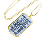Husband Birthday Lucky Necklace Stainless Steel or 18k Gold Dog Tag 24" Chain-Express Your Love Gifts