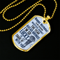 Husband Birthday Lucky Necklace Stainless Steel or 18k Gold Dog Tag 24" Chain-Express Your Love Gifts