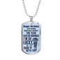 Husband Birthday Lucky Necklace Stainless Steel or 18k Gold Dog Tag 24" Chain-Express Your Love Gifts