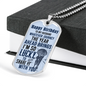 Husband Birthday Lucky Necklace Stainless Steel or 18k Gold Dog Tag 24" Chain-Express Your Love Gifts