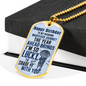 Husband Birthday Lucky Necklace Stainless Steel or 18k Gold Dog Tag 24" Chain-Express Your Love Gifts