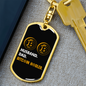 Husband Dad Bitcoin Hodler Crypto Keychain Stainless Steel or 18k Gold Dog Tag Keyring-Express Your Love Gifts