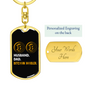 Husband Dad Bitcoin Hodler Crypto Keychain Stainless Steel or 18k Gold Dog Tag Keyring-Express Your Love Gifts