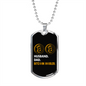Husband Dad Bitcoin Hodler Crypto Necklace Stainless Steel or 18k Gold Dog Tag 24" Chain-Express Your Love Gifts