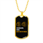 Husband Dad Bitcoin Hodler Crypto Necklace Stainless Steel or 18k Gold Dog Tag 24" Chain-Express Your Love Gifts