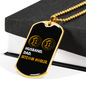 Husband Dad Bitcoin Hodler Crypto Necklace Stainless Steel or 18k Gold Dog Tag 24" Chain-Express Your Love Gifts