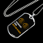 Husband Dad Bitcoin Hodler Crypto Necklace Stainless Steel or 18k Gold Dog Tag 24" Chain-Express Your Love Gifts