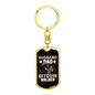Husband Dad Bitcoin Holder Crypto Keychain Stainless Steel or 18k Gold Dog Tag Keyring-Express Your Love Gifts