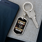 Husband Dad Bitcoin Holder Crypto Keychain Stainless Steel or 18k Gold Dog Tag Keyring-Express Your Love Gifts