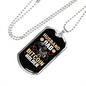 Husband Dad Bitcoin Holder Crypto Necklace Stainless Steel or 18k Gold Dog Tag 24" Chain-Express Your Love Gifts