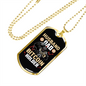 Husband Dad Bitcoin Holder Crypto Necklace Stainless Steel or 18k Gold Dog Tag 24" Chain-Express Your Love Gifts