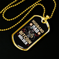 Husband Dad Bitcoin Holder Crypto Necklace Stainless Steel or 18k Gold Dog Tag 24" Chain-Express Your Love Gifts