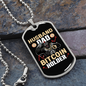 Husband Dad Bitcoin Holder Crypto Necklace Stainless Steel or 18k Gold Dog Tag 24" Chain-Express Your Love Gifts