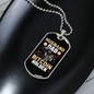 Husband Dad Bitcoin Holder Crypto Necklace Stainless Steel or 18k Gold Dog Tag 24" Chain-Express Your Love Gifts