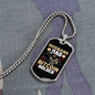 Husband Dad Bitcoin Holder Crypto Necklace Stainless Steel or 18k Gold Dog Tag 24" Chain-Express Your Love Gifts