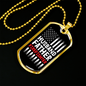 Husband Father Firefighter Gift Stainless Steel or 18k Gold Dog Tag 24" Chain-Express Your Love Gifts