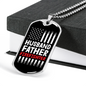 Husband Father Firefighter Gift Stainless Steel or 18k Gold Dog Tag 24" Chain-Express Your Love Gifts