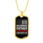 Husband Father Firefighter Gift Stainless Steel or 18k Gold Dog Tag 24" Chain-Express Your Love Gifts