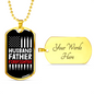 Husband Father Firefighter Gift Stainless Steel or 18k Gold Dog Tag 24" Chain-Express Your Love Gifts