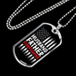 Husband Father Firefighter Gift Stainless Steel or 18k Gold Dog Tag 24" Chain-Express Your Love Gifts