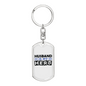 Husband Is My Hero Keychain Stainless Steel or 18k Gold Dog Tag Keyring-Express Your Love Gifts