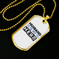 Husband Is My Hero Necklace Stainless Steel or 18k Gold Dog Tag 24"-Express Your Love Gifts