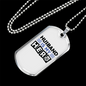 Husband Is My Hero Necklace Stainless Steel or 18k Gold Dog Tag 24"-Express Your Love Gifts