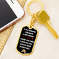 Husband Souldmate Bestfriend Keychain Stainless Steel or 18k Gold Dog Tag Keyring-Express Your Love Gifts