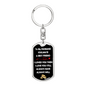 Husband Souldmate Bestfriend Keychain Stainless Steel or 18k Gold Dog Tag Keyring-Express Your Love Gifts