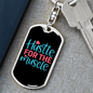 Hustle For The Muscle Christian Keychain Stainless Steel or 18k Gold Dog Tag Keyring-Express Your Love Gifts
