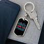 Hustle For The Muscle Christian Keychain Stainless Steel or 18k Gold Dog Tag Keyring-Express Your Love Gifts
