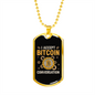 I Accept Bitcoin Conversation Crypto Necklace Stainless Steel or 18k Gold Dog Tag 24" Chain-Express Your Love Gifts