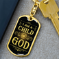 I Am A Child Of God Keychain Dog Tag Stainless Steel or 18k Gold-Express Your Love Gifts