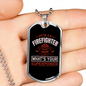 I Am A Firefighter Gift Stainless Steel or 18k Gold Dog Tag 24" Chain-Express Your Love Gifts