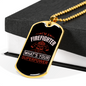 I Am A Firefighter Gift Stainless Steel or 18k Gold Dog Tag 24" Chain-Express Your Love Gifts