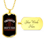 I Am A Firefighter Gift Stainless Steel or 18k Gold Dog Tag 24" Chain-Express Your Love Gifts